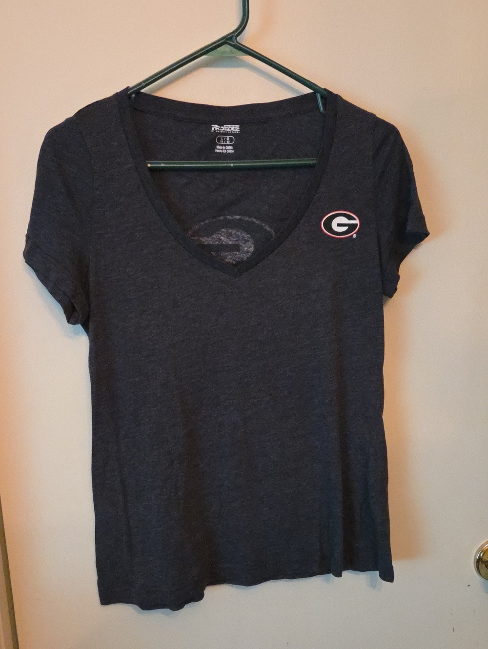 Pro Edge Women's Georgia Dark Gray V-Neck Tee